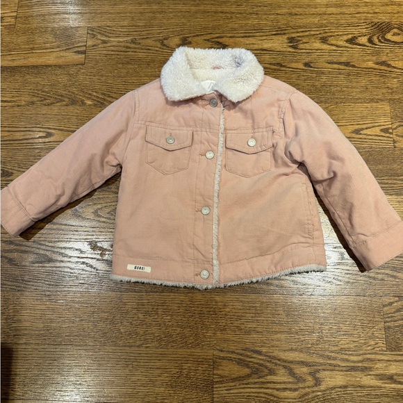 Zara Other - Zara Kids Light Pink Corduroy Sherpa Jacket - Size 2-3